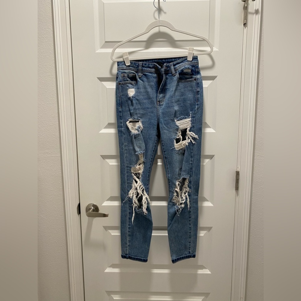 Windsor High Waisted Distressed Denim Jeans 3